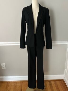 Halogen Black Tailored Women's Pantsuit